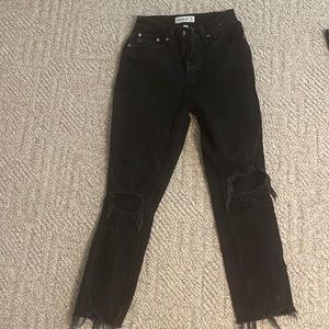 Abercrombie high rise mom jeans